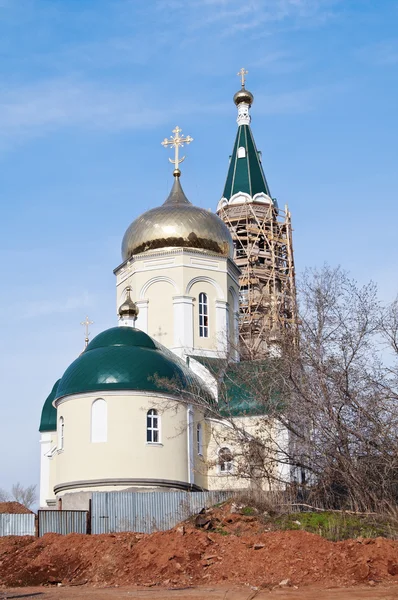 Byggandet av den ortodoxa kyrkan — Stockfoto