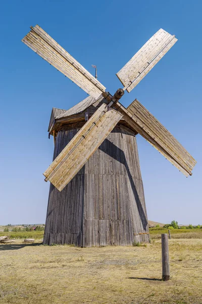 Alte Hölzerne Windmühle Russland — Stockfoto