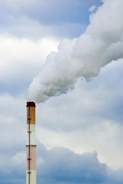 Smoking chimneys against the sky — Stock Photo, Image