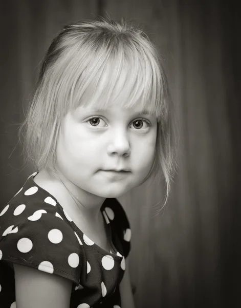 Portrait of a six year old girl — Stock Photo, Image