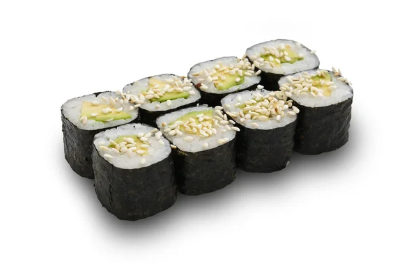 Japońskie sushi. Białym backround, na białym tle — Zdjęcie stockowe