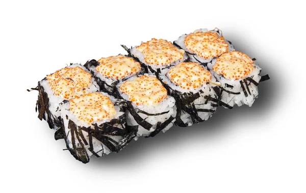 Japońskie sushi. Białe tło, na białym tle — Zdjęcie stockowe