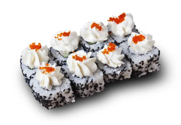 Sushi japonés. Fondo blanco, aislado — Foto de Stock