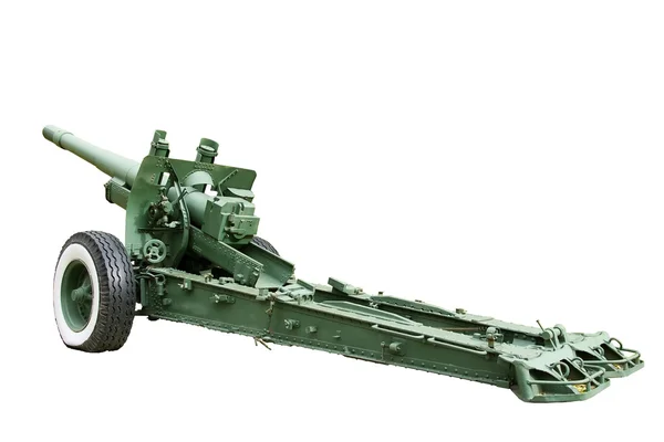 Russian Howitzer Cannon sample 1937. Fondo blanco, aislado —  Fotos de Stock