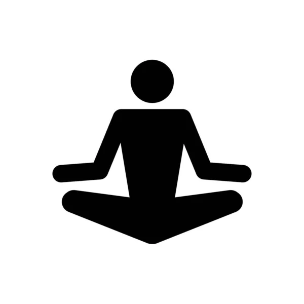 Значок медитации. Здоровье и фитнес. Вектор изолирован. — стоковый вектор