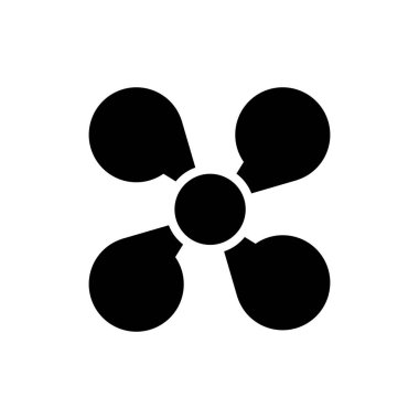 Hayran siyah tek düz ikon. Vektör beyazda izole edildi.