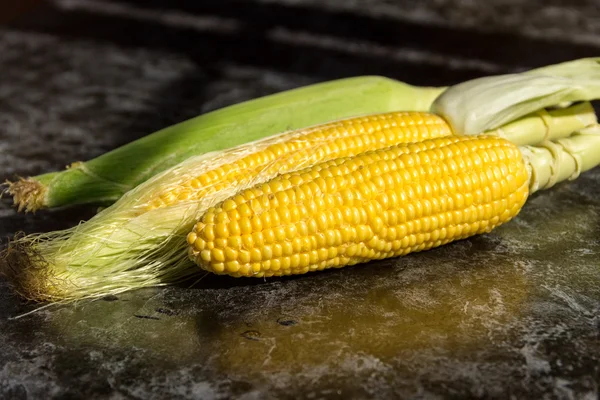 Olgun mısır kabuğu içinde. Sağlıklı beslenme