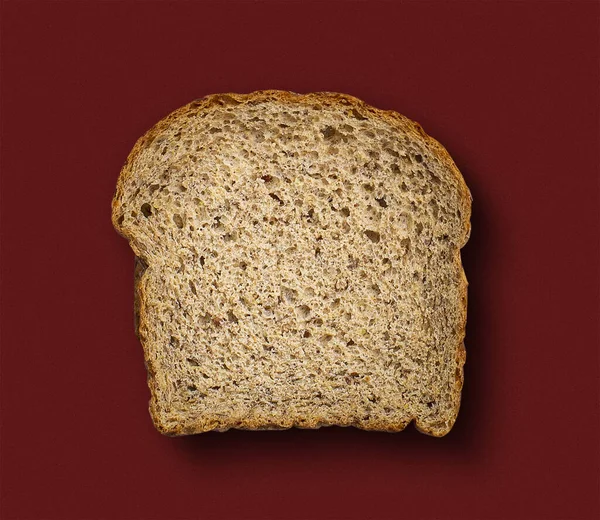 Toast Fette Pane Modello Creativo Minimo Cibo Fotografia Piatto Laici — Foto Stock