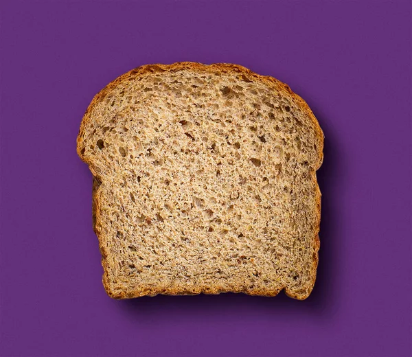 Ekmek dilimleri, yaratıcı minimum yiyecek fotoğrafçılığı düzlüğü.