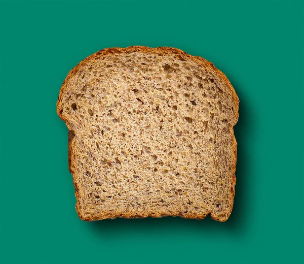 Ekmek dilimleri, yaratıcı minimum yiyecek fotoğrafçılığı düzlüğü.