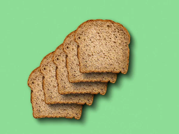 Tost Kalıpları Yaratıcı Minimal Yemek Fotoğrafçılığı Düzlüğü — Stok fotoğraf