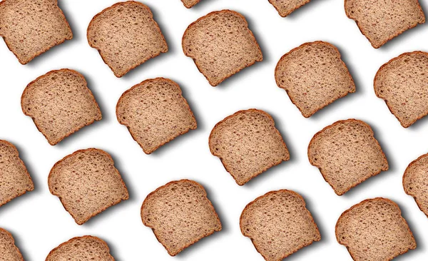 Tost kalıpları, yaratıcı minimal yemek fotoğrafçılığı düzlüğü.