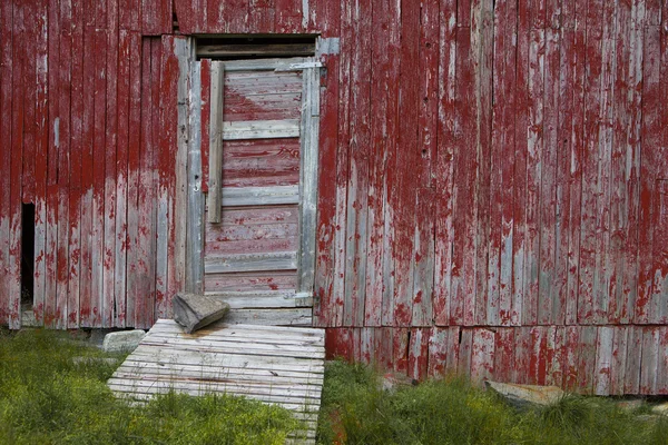 Door in red barn — Stock Photo, Image