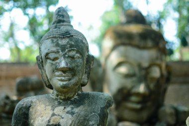 açık nesne odaklanarak Buda antika görüntü