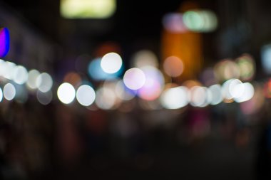 Işık bokeh, Bangkok sokak