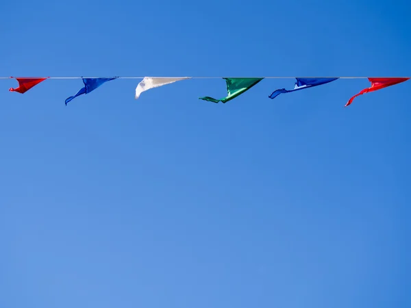 Buntings against the blue sky — Stock Photo, Image