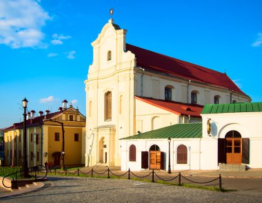 Minsk, Beyaz Rusya - 02 Haziran 2015: St Joseph Kilisesi ve Bernard