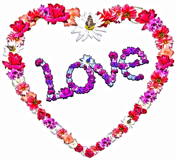 Farklı çiçeklerden yapılmış efsanesi ile güzel kalp