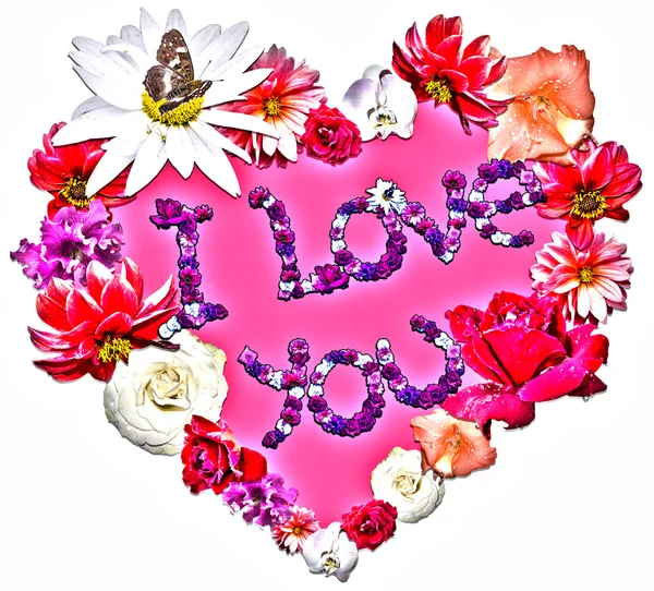 Farklı çiçeklerden yapılmış efsanesi ile güzel kalp