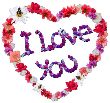 Farklı çiçeklerden yapılmış efsanesi ile güzel kalp