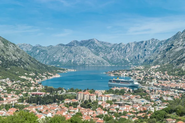 Panorama zatoki kotor Czarnogóra — Zdjęcie stockowe