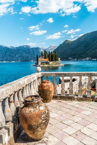 Jars on the terrace — Stock Photo, Image