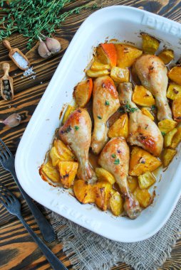 Portakallı ve balkabaklı fırında çiğ