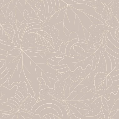 Sonbahar yapraklarından kusursuz vektör deseni. Arka planlar, duvar kağıtları, kumaşlar için uygun.