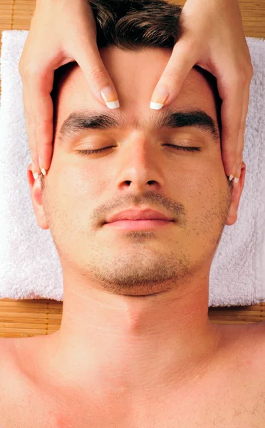 Man Having Face Massage — Stock Photo, Image