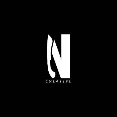Pala konsepti N harfi logosu.