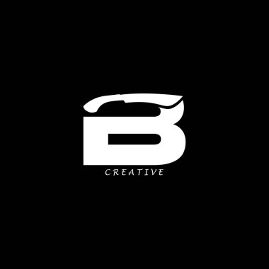 Pala konsepti B harfi logosu.