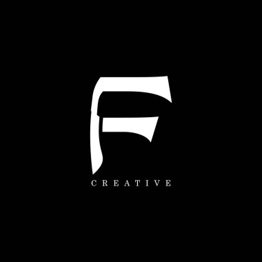 Pala konsepti F harfi logosu.