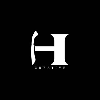 Pala konsepti H harfi logosu.