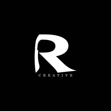 Pala konsepti R harfi logosu.