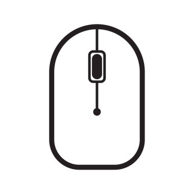 Bilgisayar faresi taslak simgesi beyaz arkaplanda izole edildi. Bilgi, web sitesi veya uygulama için bilgisayar faresi taslak simgesi.