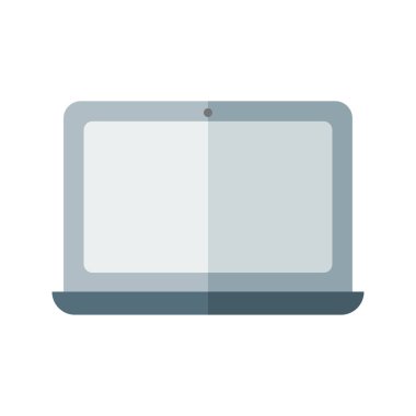 Laptop vektör renk simgesi beyaz arkaplanda izole edildi. Infographic, web sitesi veya uygulama için dizüstü bilgisayar renk simgesi.