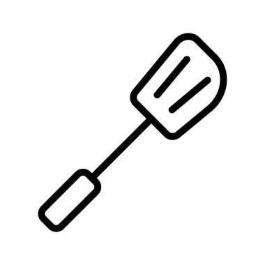 Beyaz arkaplanda Spatula taslak simgesi izole edildi. Bilgi, web sitesi veya uygulama için Spatula taslak simgesi.