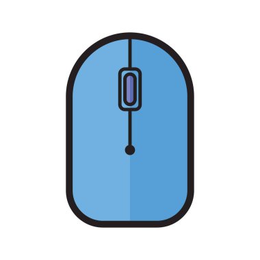 Bilgisayar faresi renk simgesi beyaz arkaplanda izole edildi. Bilgi, web sitesi veya uygulama için bilgisayar faresi renk simgesi.