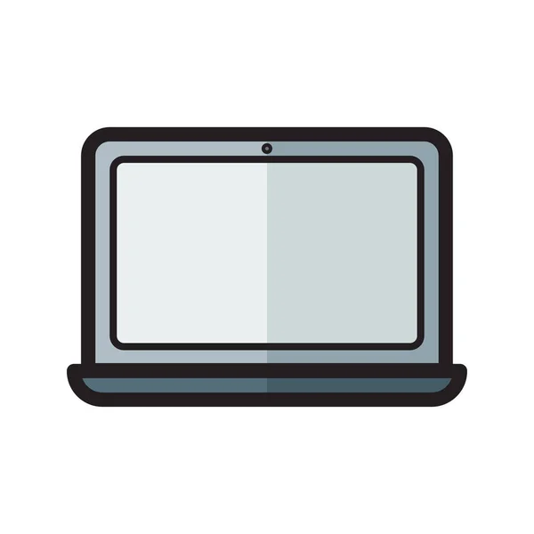 Laptop Vector Icono Color Aislado Sobre Fondo Blanco Icono Color — Archivo Imágenes Vectoriales