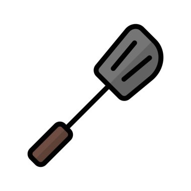 Spatula vektör renk simgesi beyaz arkaplanda izole edildi. Infographic, web sitesi veya uygulama için Spatula renk simgesi.