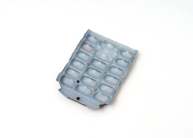 Klavye cep telefonu beyaz arkaplanda izole edildi.