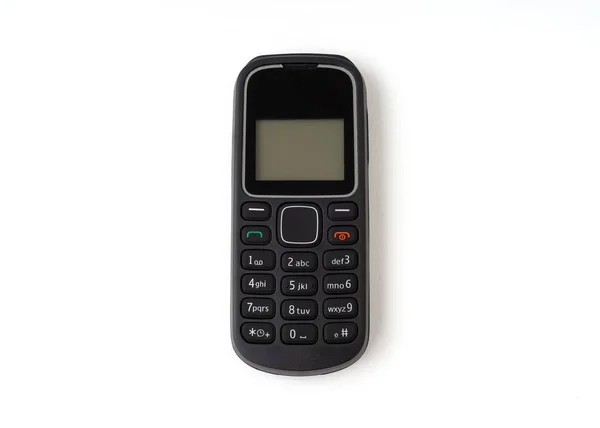 Παλιό Και Ξεπερασμένο Κινητό Τηλέφωνο Απομονωμένο Λευκό Φόντο — Φωτογραφία Αρχείου