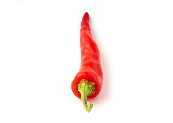 Pimiento Rojo Picante Aislado Sobre Fondo Blanco — Foto de Stock