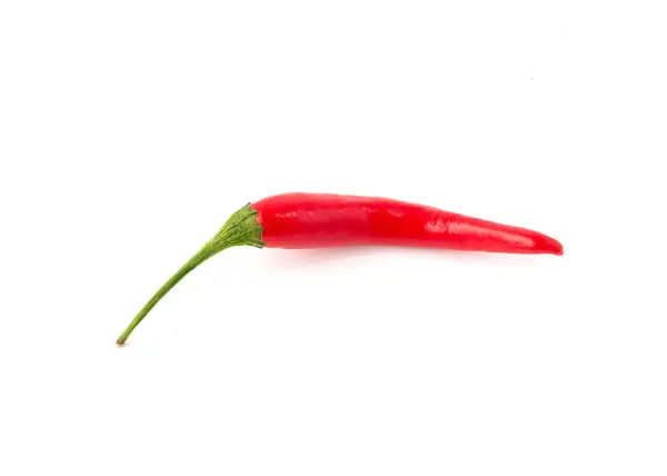 Piros Forró Chili Paprika Elszigetelt Fehér Háttér — Stock Fotó