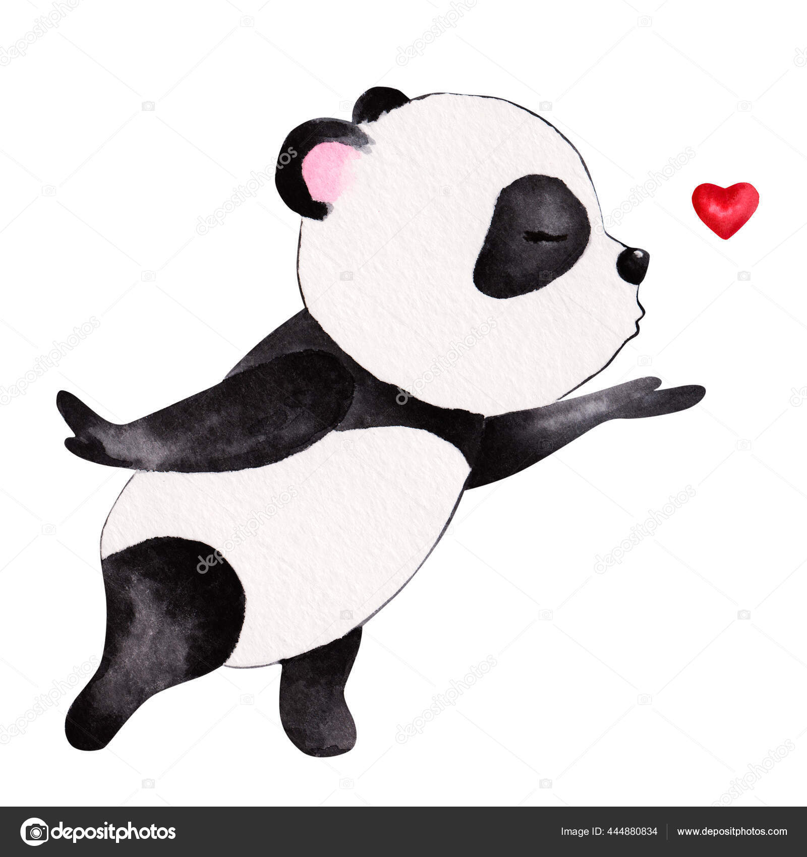 Lindo casal de pandas apaixonados desenho simples e mínimo de