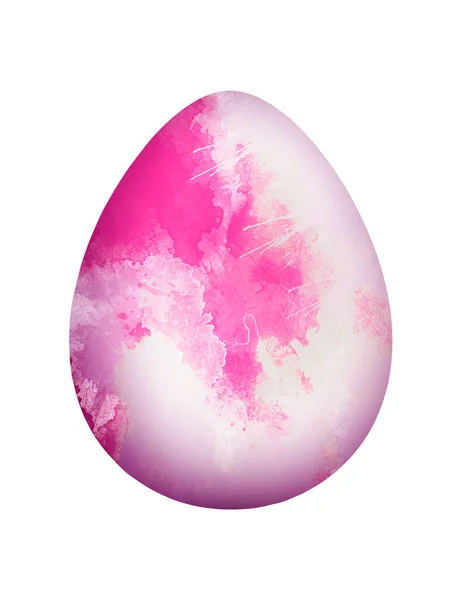 Abstract Watercolor Pink Easter Egg Happy Easter Greeting Card — Stock Photo, Image