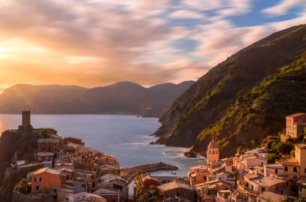 Vernazza at golden hour — Stock Photo, Image