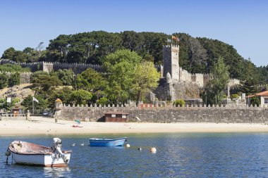 Kale ve Bayonne Beach'te. Pontevedra. Galiçya