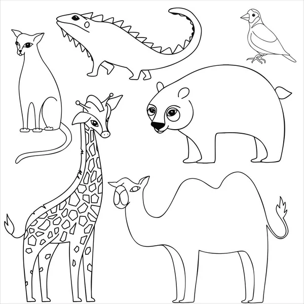 como desenhar um pássaro bonito passo a passo. coleção de personagens de  desenhos animados de animais de estimação para crianças. ilustração de  desenho de animal engraçado fácil para a criatividade das crianças.