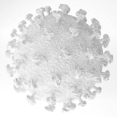 Covid-19 Blink Hücre 3D çizimi. Coronavirüs mpck
